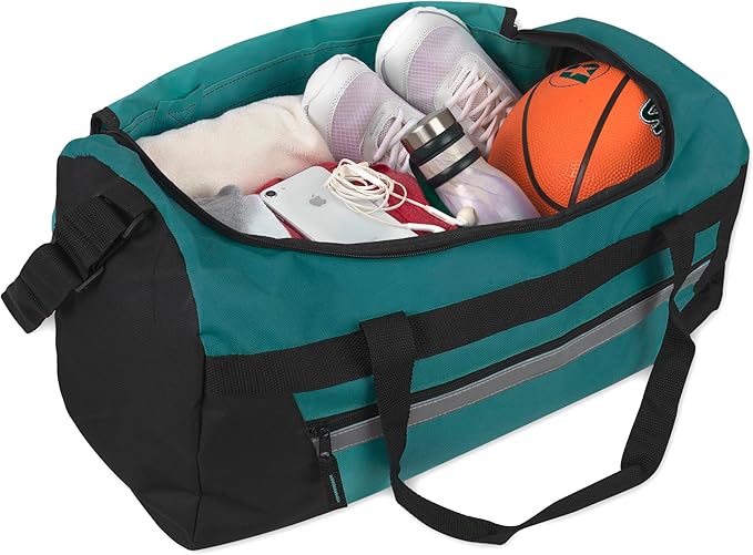 40 Liter, 22 Inch Reflective Duffle Bag with Shoulder Strap for Men, Women, Travel