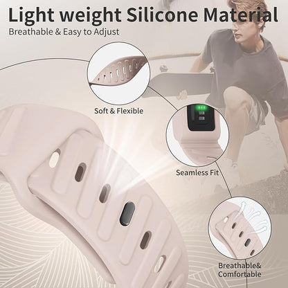 Silicone Sport Band Compatible with Whoop 4.0 Band for Men Women,Soft Comfort Durable Replacement Wristbands for Whoop 5.0 Silicone Bands