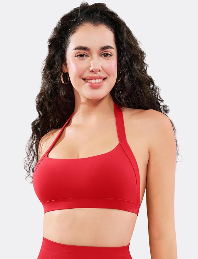 VOYJOY Sports Bras for Women Basic Wireless Bra Crop Workout Yoga Bra Sexy Tank Top