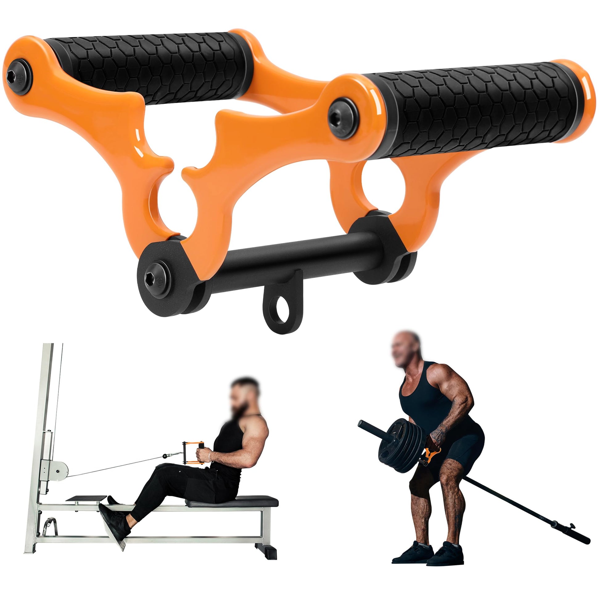 Lovind V Bar Landmine Attachment T Bar Handle for Barbell Bars，Foldable V Bar Row Handle Double D