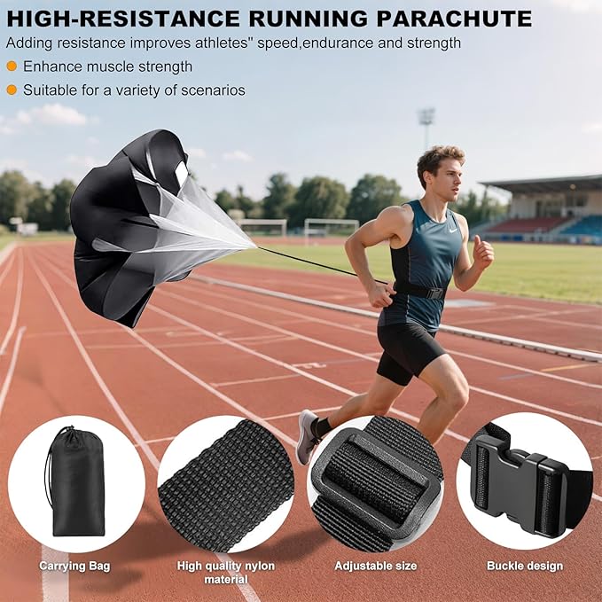 Speed Agility Ladder Soccer Training Equipment Set, 20ft Agility Ladder, 12 Soccer Cones, Running Parachute, Soccer Kick Trainer, 5 Resistance Bands, Football Soccer Training Equipment for Kids Adults