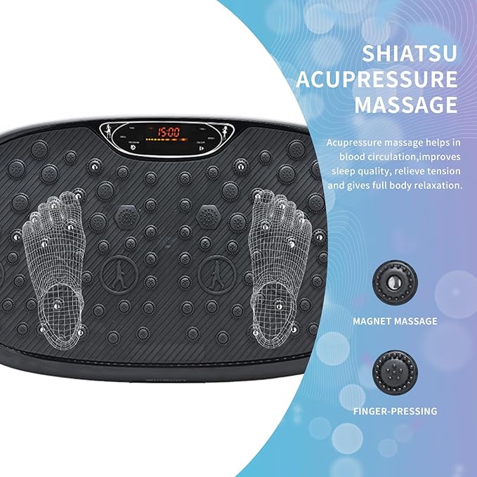 EILISON FitMaxx 3D XL Vibration Plate Exercise Machine - Whole Body Workout Vibration Platform w/Loop Bands - Lymphatic Drainage Machine for Weight Loss, Shaping, Wellness, Recovery