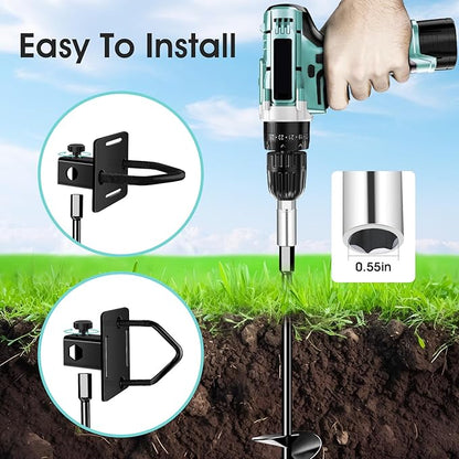 26" Ground Anchors Screw-in Payivsve, Multi-Purpose Trampoline Stakes Heavy Duty, 3" Wider Spiral Mobile Home Anchors Hurricane Earth Anchor for Trampoline, Shed, Swing Sets, Carports(26"-6pcs)