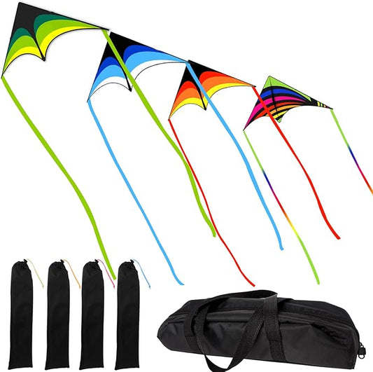 Mint's Colorful Life Delta Kite for Kids & Adults, Extremely Easy to Fly Kite, Best Kites for