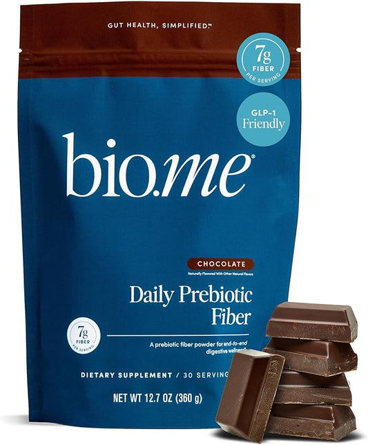 Daily Prebiotic Fiber Powder Chocolate - 7g Per Serving - Soluble & Insoluble Fiber Supplement