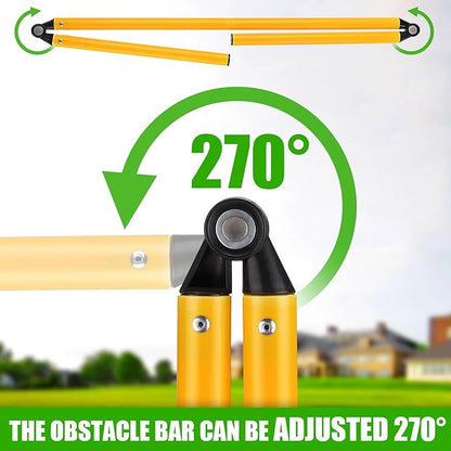 TOBWOLF 6PCS 6FT Adjustable Soccer Agility Training Poles, Detachable Sports Training Speed Sticks, Slalom Training Agility Pole Set, Outdoor Speed & Agility Turf Training Poles for Soccer Drills