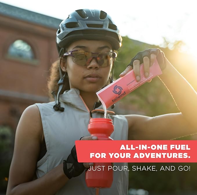 Tailwind Nutrition Endurance Fuel, Carbohydrate & Electrolyte Sports Drink Mix Powder, Gluten-Free, Vegan, Raspberry Buzz, 50 Servings (Caffeinated)