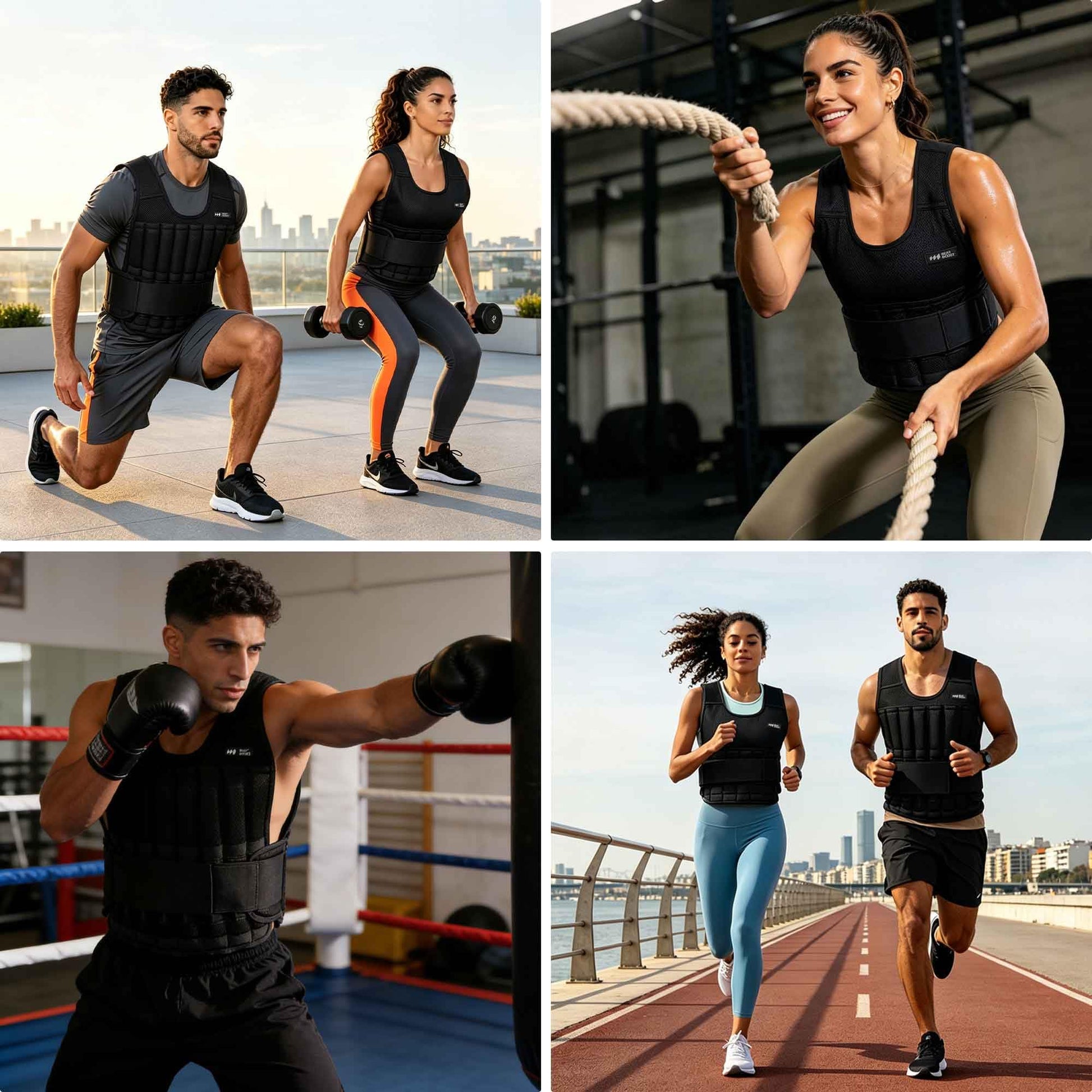 BeatBoost Weighted Vest 40LB Adjustable Body Vest Set for Men & Women