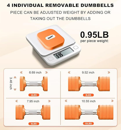 15LB 20LB 40LB 50LB Adjustable Dumbbell Set Free Weights Dumbbells Set for Women Men Hand Weights Sets Adjust Dumbbell Weight Sets for Home Gym Exercise Workout Strength Training Equipments