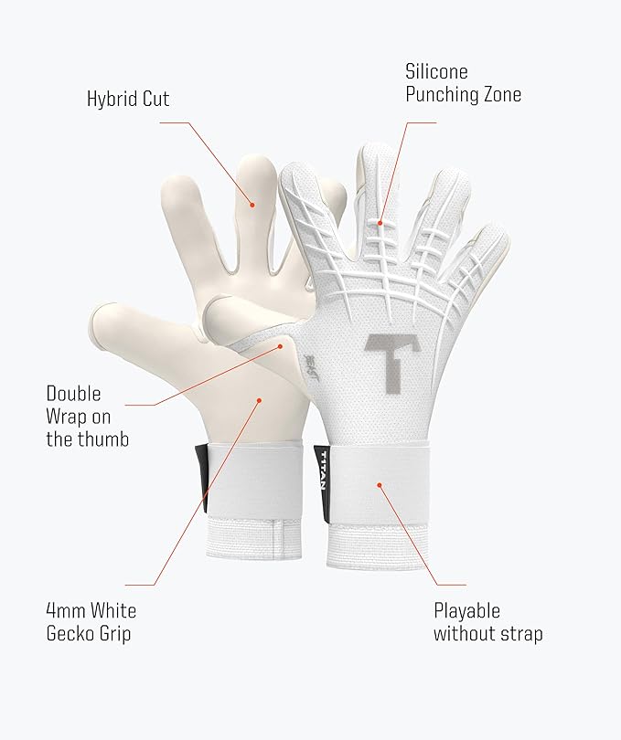 T1TAN Beast Goalkeeper Gloves - Without Finger Protection - Soccer Goalie Gloves Adult - Professional Goal Keeper Gloves for Youth, Men & Women - Size 6-11