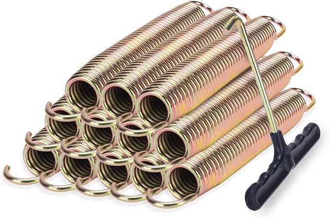 Trampoline Springs Replacement 3.5" to 8.5" Galvanized Steel Heavy Duty High Tensile Universal Trampoline Accessories with T-Hook Tool, 12 to 48 Pack