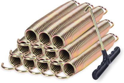 Trampoline Springs Replacement 3.5" to 8.5" Galvanized Steel Heavy Duty High Tensile Universal Trampoline Accessories with T-Hook Tool, 12 to 48 Pack