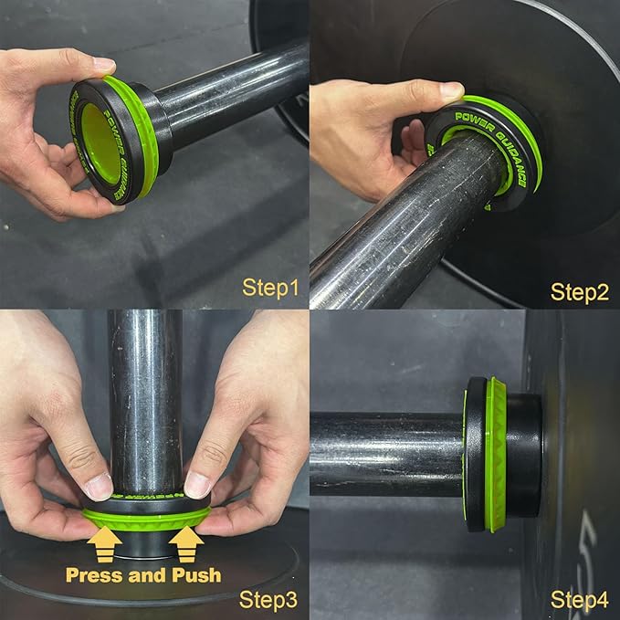 POWER GUIDANCE 50mm Barbell Clamps Barbell Collars, Quick Release Weight Olympic Barbell Clips for Bars, Non-Slip Olympic Barbell Clamps for Workout Weightlifting Fitness Training