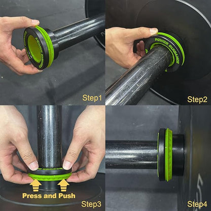 POWER GUIDANCE 50mm Barbell Clamps Barbell Collars, Quick Release Weight Olympic Barbell Clips for Bars, Non-Slip Olympic Barbell Clamps for Workout Weightlifting Fitness Training