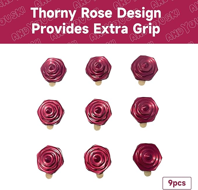 4-Layer Hexagonal Tapered Studs 18mm Aluminum Snowboard Stomp Pad - 9pcs