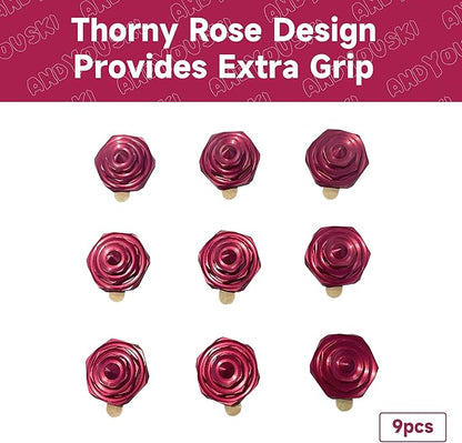 4-Layer Hexagonal Tapered Studs 18mm Aluminum Snowboard Stomp Pad - 9pcs