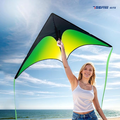 3 Piece Set Butterfly Delta and Octopus Kites for Boys and Girls, Beach Kites for Family Outdoor Games & Activities (Gradient Grassland Green+Octopus Blue+Pink Dreamy Butterfly, 3)