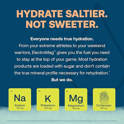 True Grace ElectroMag - Grapefruit (16 Stick Packs) + Lemon Lime (16 Stick Packs) - Electrolyte Powder for Rapid Hydration - Zero Sugar & Carbs - Non-GMO - 32 Total Servings