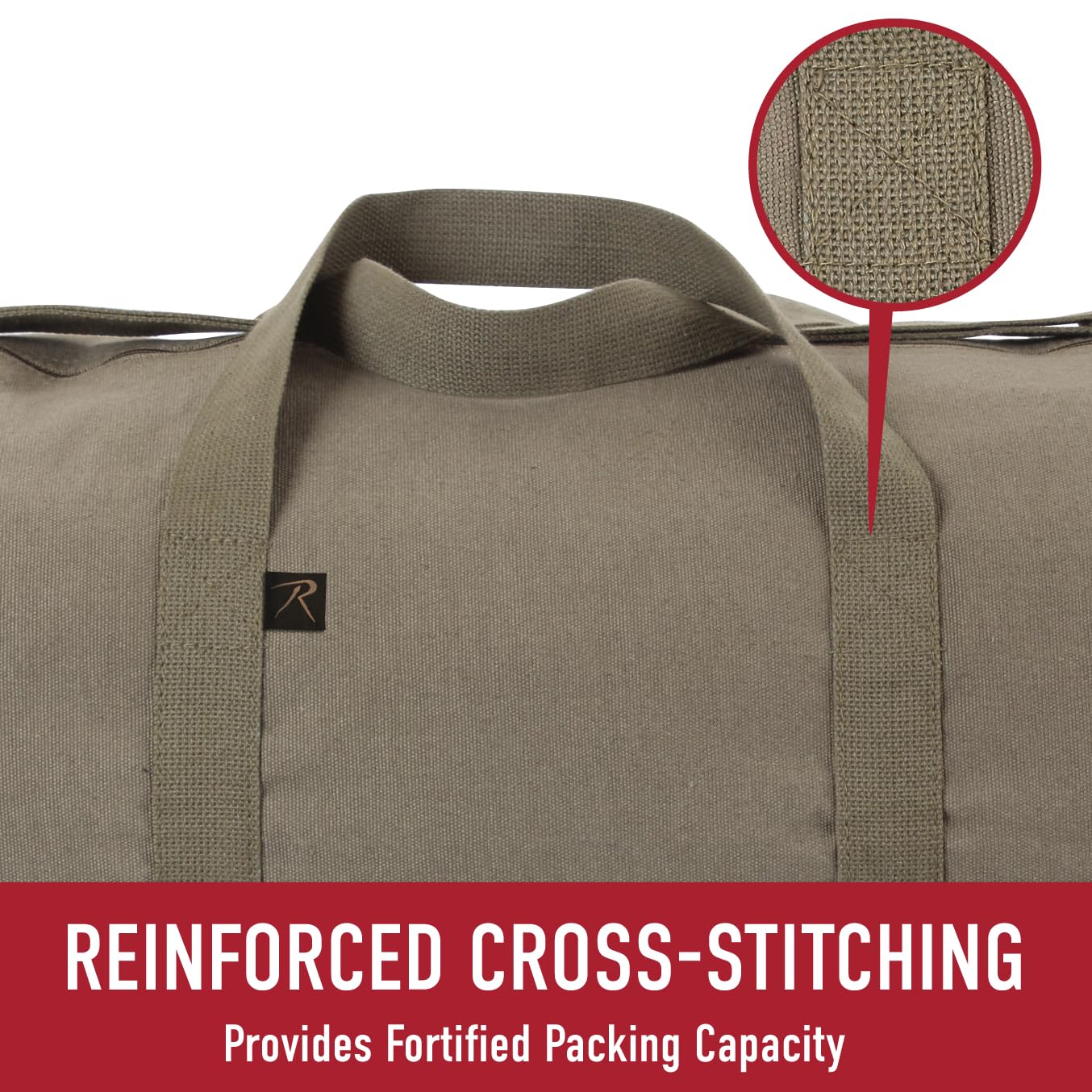 Rothco Canvas Shoulder Duffle Bag Duffel Gym Bag for Men Women Sports Duffel Bag, Olive Drab, 19