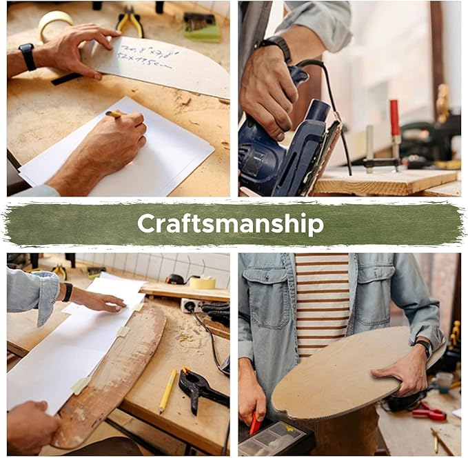 XCMAN Surf Balance Board Trainer with Roller Wooden Exercise Balancing Stability Trainer - Non Slip Surface for Adults Kids|Balance Board for Surfing,Snowboarding,Skateboarding,Hockey,Yoga Training