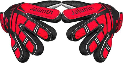 Jalunth Soccer Goalie Gloves Kids Youth Goalkeeper Field Player Gloves Boys Girls Training Grip Goal Keeper Glove Age 4-14 Years Old with Upgraded Anti-Skid Latex Palm