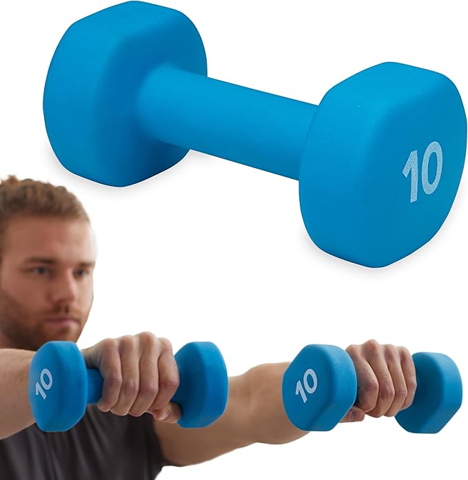 Gaiam Dumbbell Hand Weight (Sold in Singles) - Neoprene Coated Exercise & Fitness Dumbbell for Home Gym Equipment Workouts Strength Training Free Weights for Women, Men