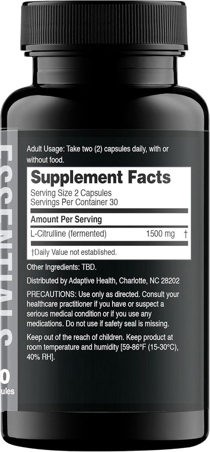 Nugenix Essentials L-Citrulline Supplement for Enhanced Blood Flow and Performance - 1500 mg, 120 Capsules