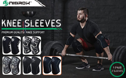 Knee Sleeves (1 Pair), 7mm Neoprene Compression Knee Braces, Great Support for Cross Training