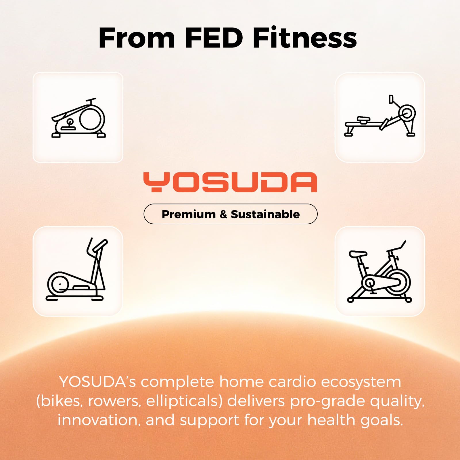 YOSUDA Exercise Bike, Brake Pad Stationary Bike for Home with Exclusive App, Magnetic Indoor