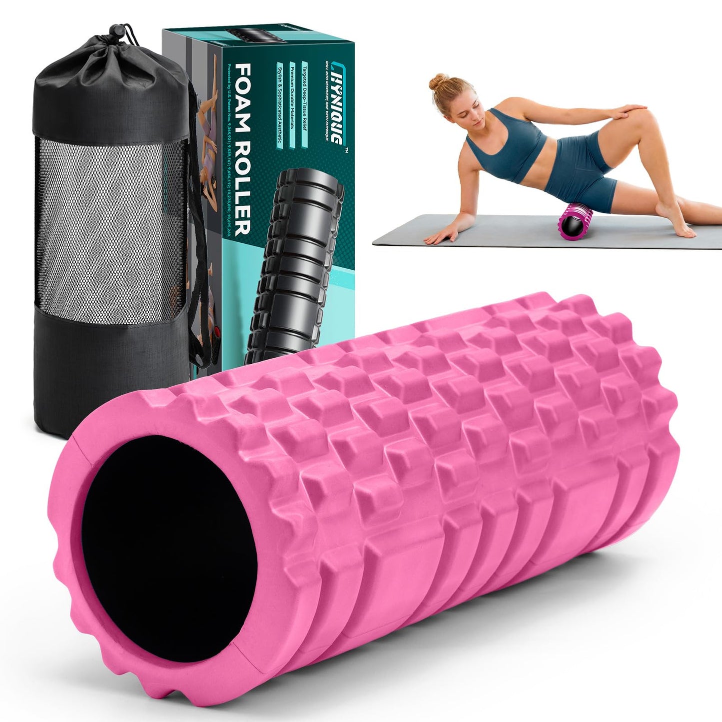 CHYNIQUE Foam Roller 13" Multi Density Fitness Exercise for Muscle Recovery