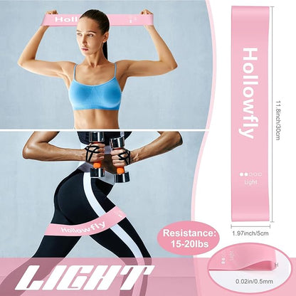 12 Pcs Latex Resistance Loop Exercise Bands for Booty Workout Stretch Exercise Bands Non Slip for Legs Squat Resistance Loop Women Men Starter Butt Hip Thigh Fitness
