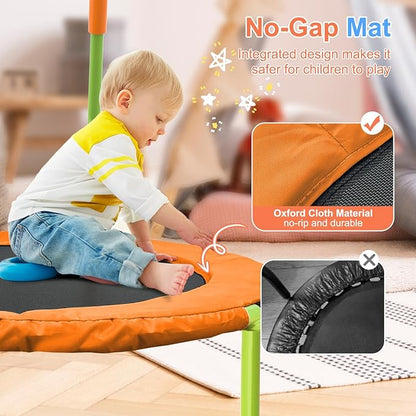 Ativafit 36inch Mini Toddler Trampoline for Kids Ages 2-6 Indoor Outdoor Folding Small Rebounder Trampoline with Foam Handle Safety Padded Cover Fun for Kids