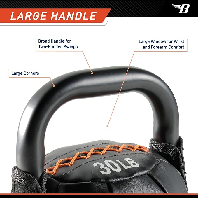 BIONIC BODY by Marcy Soft Kettlebell with Handle for Weightlifting, Conditioning, Strength and core Training