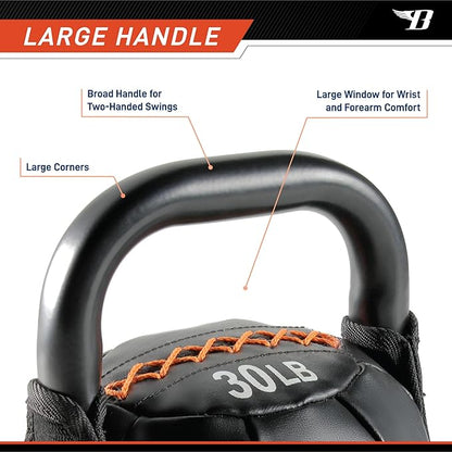 BIONIC BODY by Marcy Soft Kettlebell with Handle for Weightlifting, Conditioning, Strength and core Training