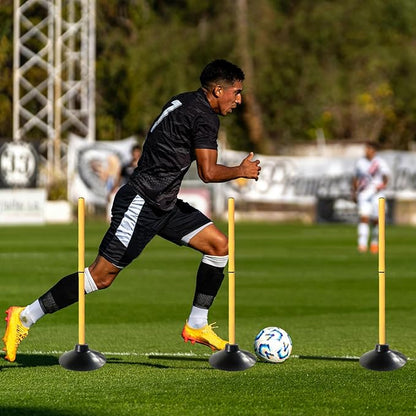 TNZMART 3.3 FT Agility Poles Adjustable Hurdles for Soccer Football Speed Training Equipment Track and Field