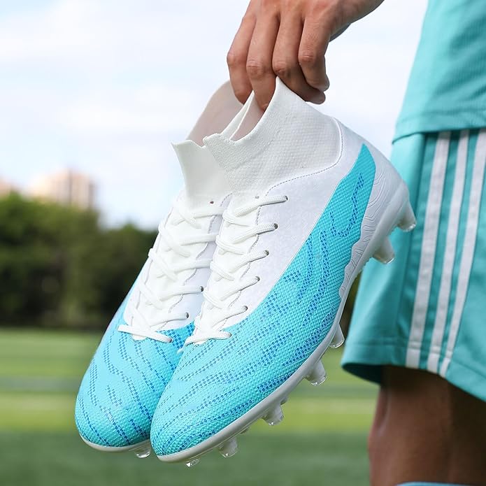 Soccer Cleats for Mens Womens Football Shoes Turf Soccer Shoes Indoor/Outdoor High-top Football Cleats AG/FG