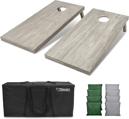 GoSports 4 ft x 2 ft Regulation Size Wooden Cornhole Boards Set - Includes Carrying Case and Bean Bags (Choose Your Colors) Over 100 Color Combinations