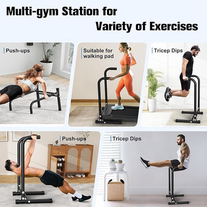 RELIFE REBUILD YOUR LIFE Dip Station Functional Heavy Duty Dip Stands Fitness Workout Dip bar Station Stabilizer Parallette Push Up Stand