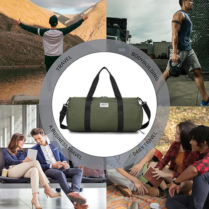 BE SMART Waterproof Mens Gym Bag with Shoe Compartment, Duffle Bag with Wet Pocket for Men, Lightweight Large Sport Duffel Bag NO Tpu Pocket for Overnight Weekender, Fitness, Swim, Boxing,Travel