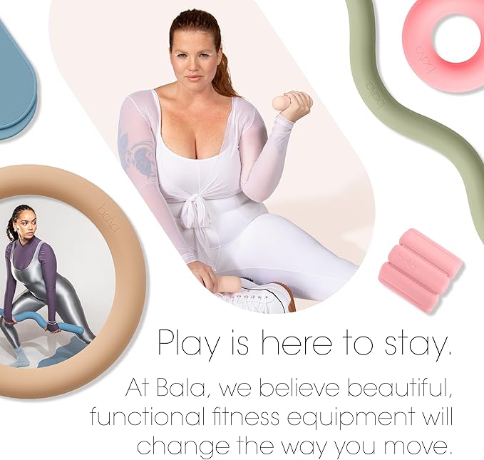 Bala Bars Dumbbell Set for Women & Men - Set of 2 Bars Designed for Walking, Strength Training, HIIT, Boxing & Aerobics - Hand Weights for Working Out at Home