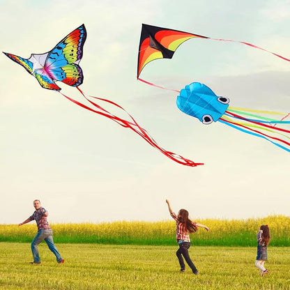 Large Octopus Kites for Kids & Adults,Big Kite for Beginners, Kites for Kids Ages 4-8,Outdoors Activities with Line and Handle