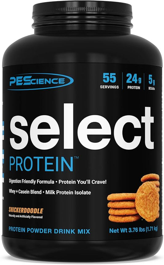 PEScience Select Protein Powder, Whey and Casein Blend, Clean Protein Powder for Women and Men, Low