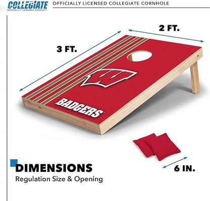 2' x 3' Solid Wood Cornhole Set with Direct Print HD Team Graphics – Great Gift for Any NCAA Fan! Bean Bag Toss Family Outdoor Games