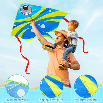 8 Pack Kites for Kids Octopus Fish Shark Owl Squirrel Pattern with 8 Pcs 109 Yard Kite String Large Easy to Fly for Children Adults Spring Outdoor Beach Games