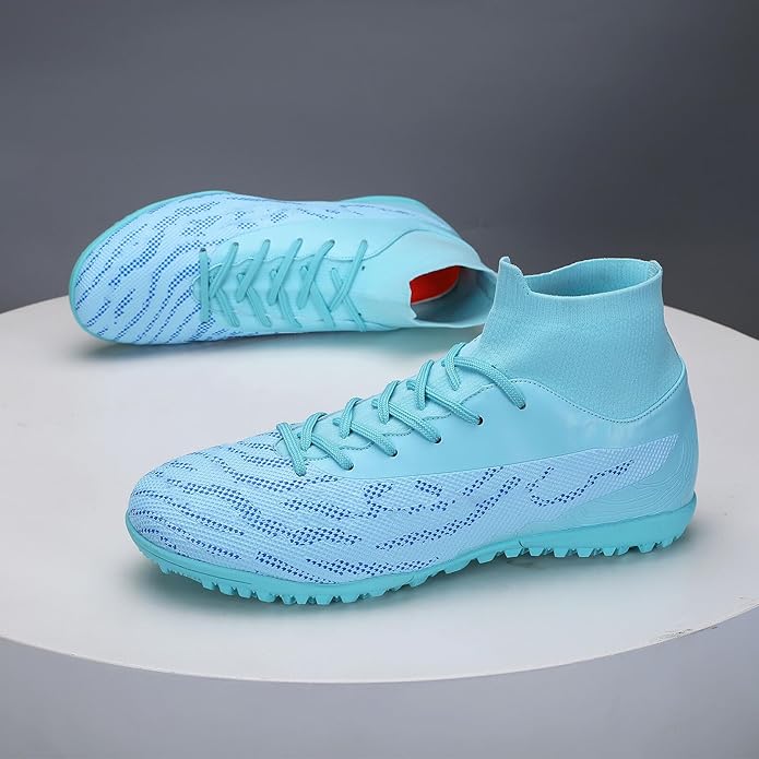 Soccer Cleats for Mens Womens Football Shoes Turf Soccer Shoes Indoor/Outdoor High-top Football Cleats AG/FG