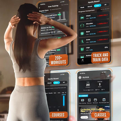 SQUATZ Apollo Board Smart Home Gym 265 LBS Resistance, Multifunctional All in One Gym, Cable Weight Machine with 3 Training Modes, Fitness Workout Equipment