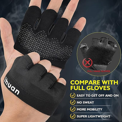 ihuan New Weight Lifting Gym Workout Gloves Men & Women, Great for Weightlifting, Exercise, Training, Fitness