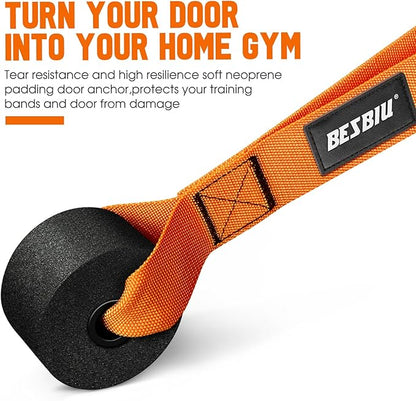 Heavy Resistance Bands for Working Out, 300lbs/360lb/420lb Exercise Bands Workout Bands with Handles, Door Anchor, Ankle Straps, Home Gym Workout Equipment for Men Fitness Strength Training Stretching