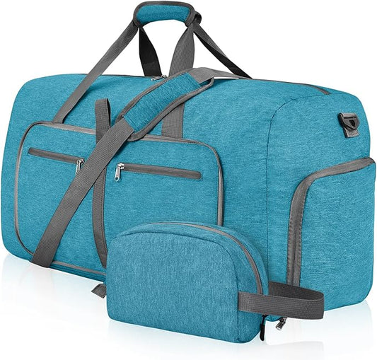 Felipe Varela Duffle Bag with Shoes Compartment and Adjustable Strap,Foldable Travel Duffel Bags