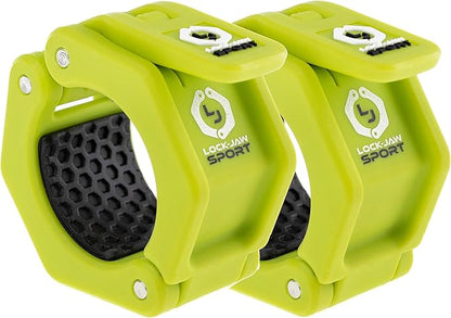 Lock-Jaw Sport Olympic Barbell Collar - Quick Release Barbell Clamp (Green)